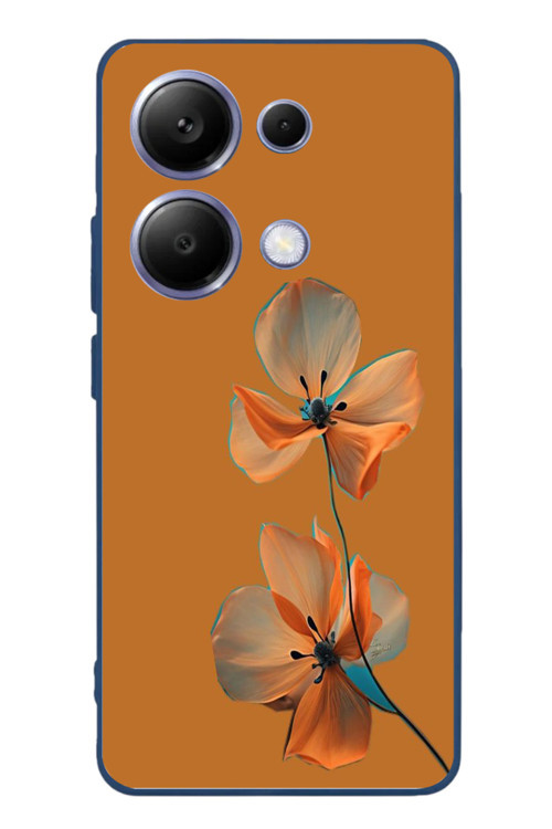 Poco X7 Pro Uyumlu Hibüskus Çiçeği Baskılı Silikon Kılıf