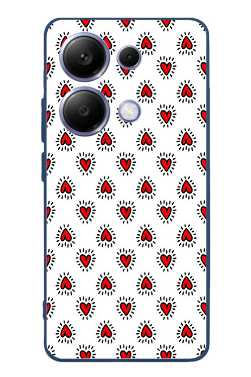 Poco X7 Pro Uyumlu Kalp Çizgisi Baskılı Silikon Kılıf