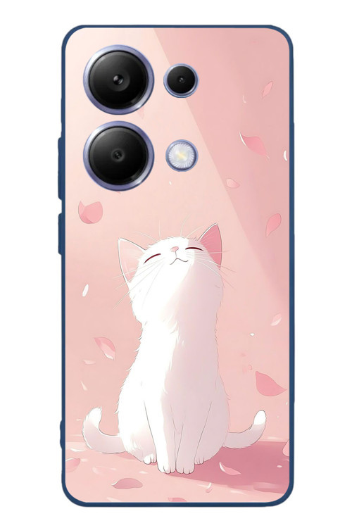 Poco X7 Pro Uyumlu Minnoş Kedi Baskılı Silikon Kılıf