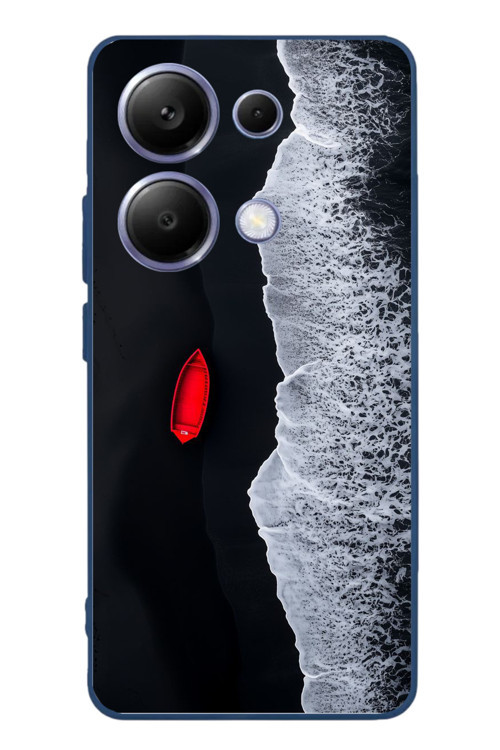 Poco X7 Pro Uyumlu Kırmızı Tekne Yalnız Baskılı Silikon Kılıf