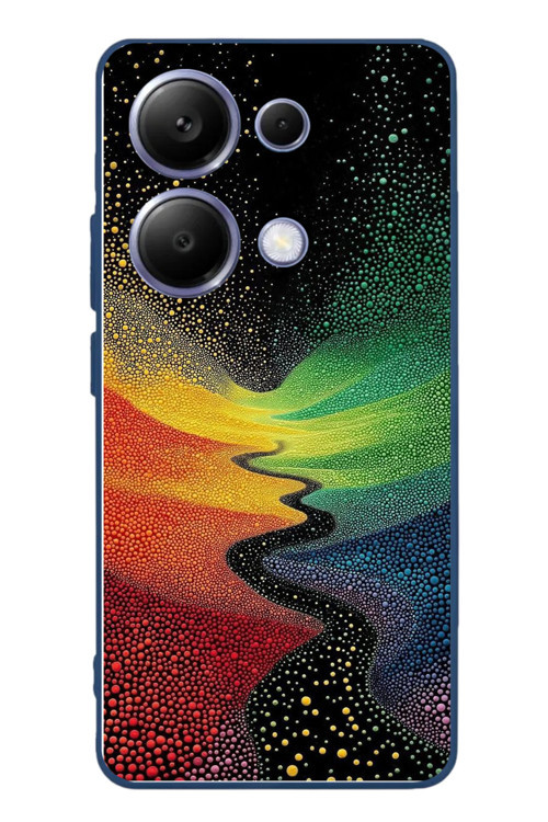 Poco X7 Pro Uyumlu Renkli Yollar Baskılı Silikon Kılıf