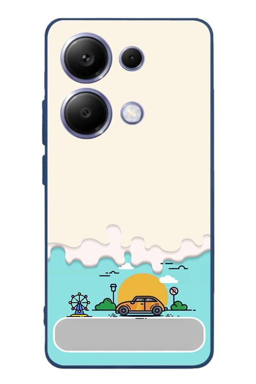 Poco X7 Pro Uyumlu Tatil Yolu Baskılı Silikon Kılıf