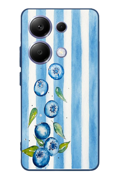 Poco X7 Pro Uyumlu Yaban Mersinleri Baskılı Silikon Kılıf