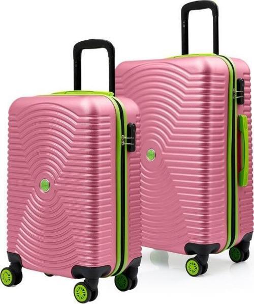 2'li Valiz Seti Orta Boy - Kabin Boy Rose 1169