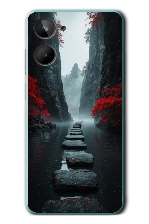 Realme 10 4G Uyumlu Karanlık Yolu Baskılı Silikon Kılıf