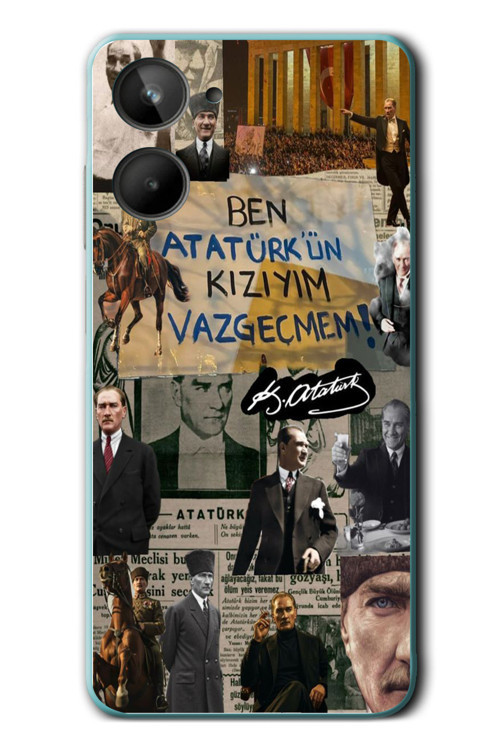 Realme 10 4G Uyumlu Ben Atatürk Kızıyım Baskılı Silikon Kılıf