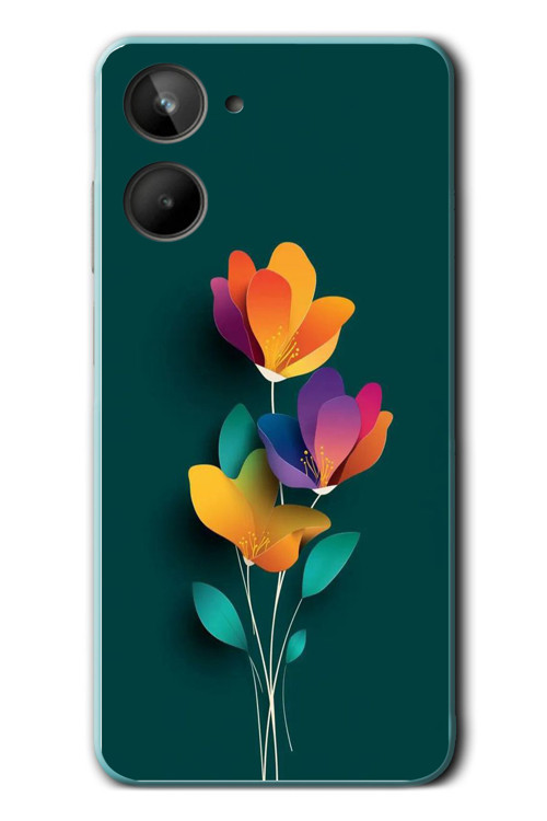 Realme 10 4G Uyumlu Modernizimin Çicekleri Baskılı Silikon Kılıf