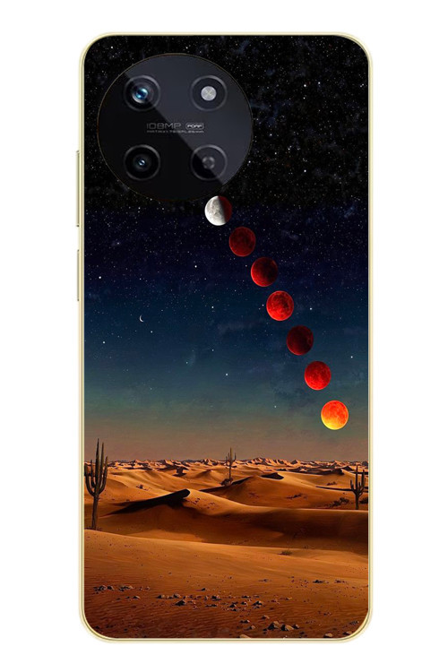 Realme 11 4G Uyumlu Ayın Geçişi Baskılı Silikon Kılıf