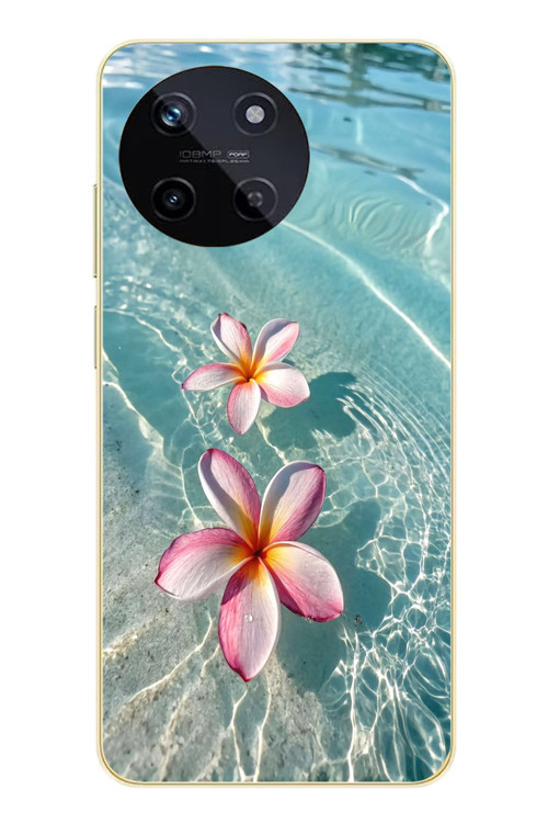 Realme 11 4G Uyumlu Denizde Çiçekler Baskılı Silikon Kılıf
