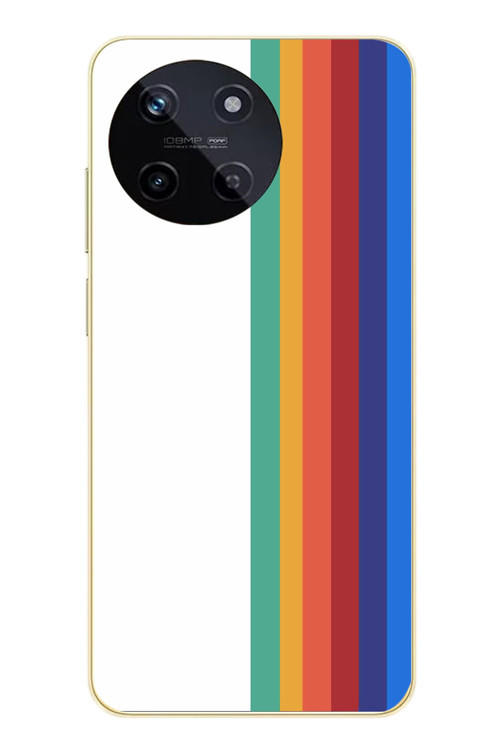 Realme 11 4G Uyumlu Gökkuşağı Baskılı Silikon Kılıf