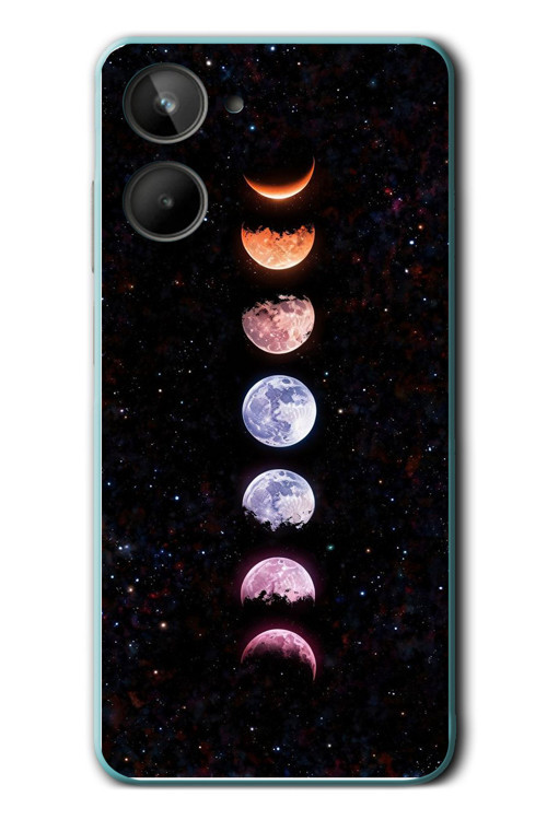 Realme 10 4G Uyumlu Tüm Gezegenler Baskılı Silikon Kılıf