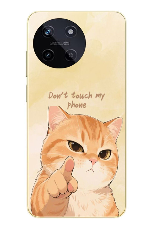 Realme 11 4G Uyumlu Dont Touch My Phone Baskılı Silikon Kılıf