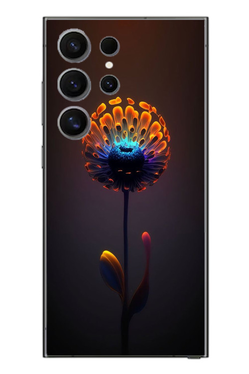 Samsung Galaxy S24 Ultra Uyumlu Büyülü Çiçek Baskılı Silikon Kılıf