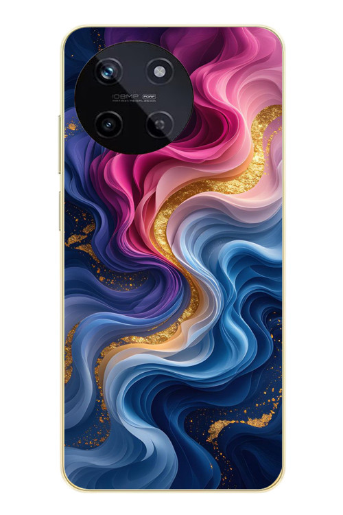 Realme 11 4G Uyumlu Renk Katranı Baskılı Silikon Kılıf