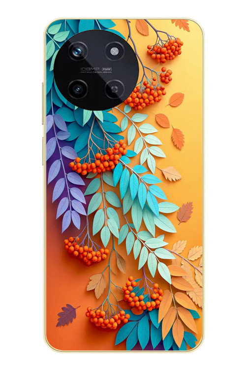 Realme 11 4G Uyumlu Pastoral Çicekler Baskılı Silikon Kılıf
