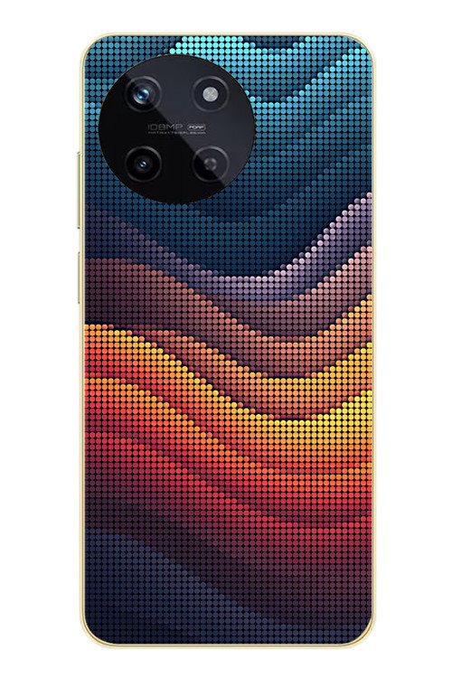Realme 11 4G Uyumlu Noktalı Renkler Baskılı Silikon Kılıf