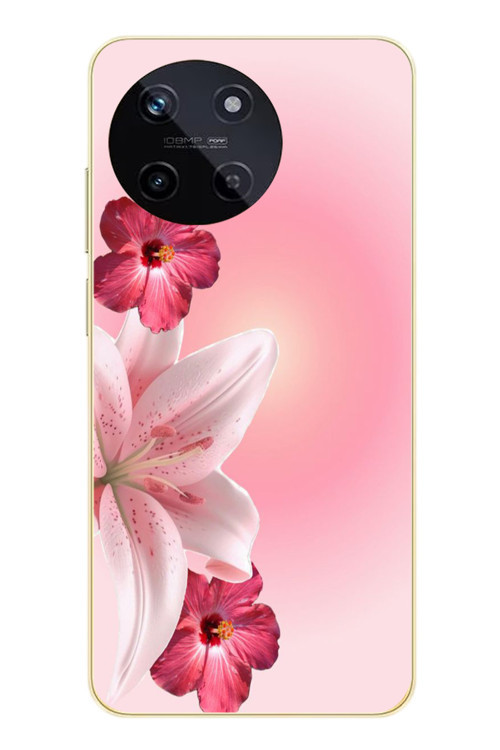 Realme 11 4G Uyumlu Tematik Çiçek Baskılı Silikon Kılıf