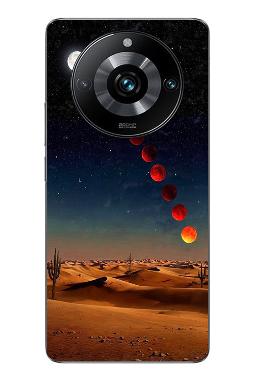 Realme 11 Pro Uyumlu Ayın Geçişi Baskılı Silikon Kılıf