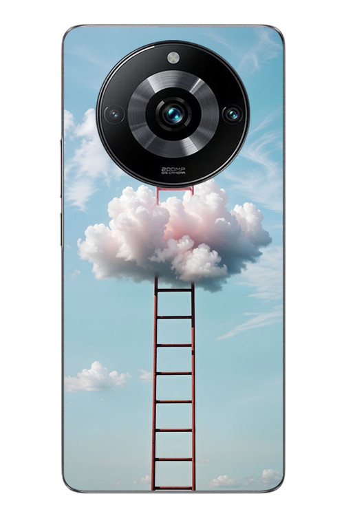 Realme 11 Pro Uyumlu Buluta Çıkan Merdiven Baskılı Silikon Kılıf