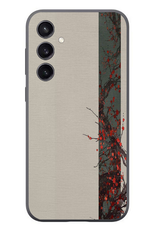 Samsung Galaxy S23 Uyumlu Sade Sonbahar Sarmaşık Baskılı Silikon Kılıf