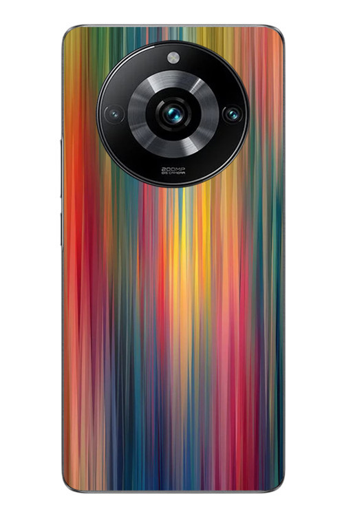 Realme 11 Pro Uyumlu Gökkuşağı Karışımı Baskılı Silikon Kılıf