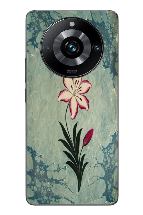 Realme 11 Pro Uyumlu Çiçek Deseni Baskılı Silikon Kılıf