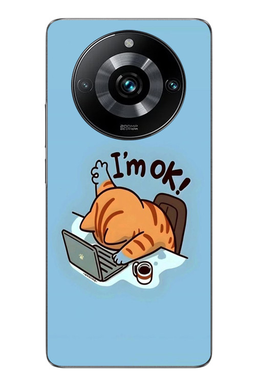 Realme 11 Pro Uyumlu l'M Ok Baskılı Silikon Kılıf