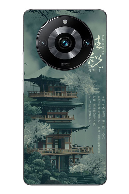 Realme 11 Pro Uyumlu Japon Evleri Baskılı Silikon Kılıf