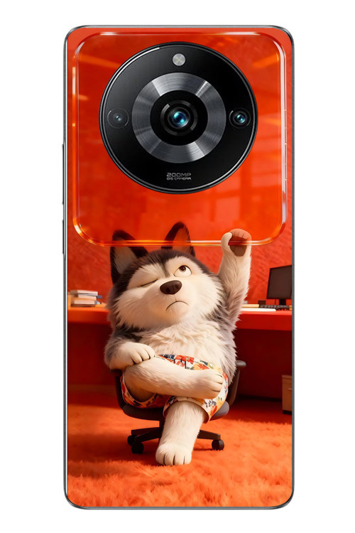 Realme 11 Pro Uyumlu Keyifli Köpek Baskılı Silikon Kılıf