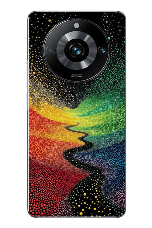 Realme 11 Pro Uyumlu Renkli Yollar Baskılı Silikon Kılıf