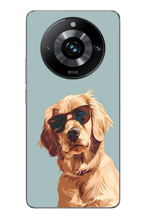 Realme 11 Pro Uyumlu Karizmatik Köpek Baskılı Silikon Kılıf