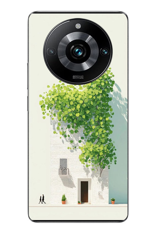 Realme 11 Pro Uyumlu Sarmaşıklı Ev Baskılı Silikon Kılıf