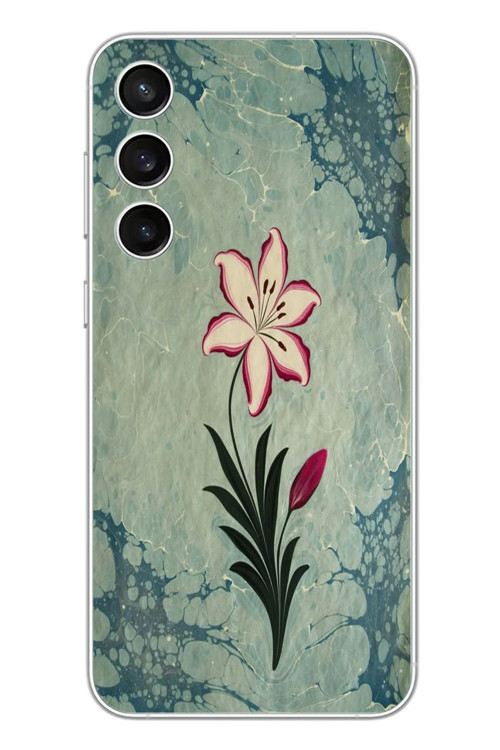 Samsung Galaxy S23 Fe Uyumlu Çiçek Deseni Baskılı Silikon Kılıf