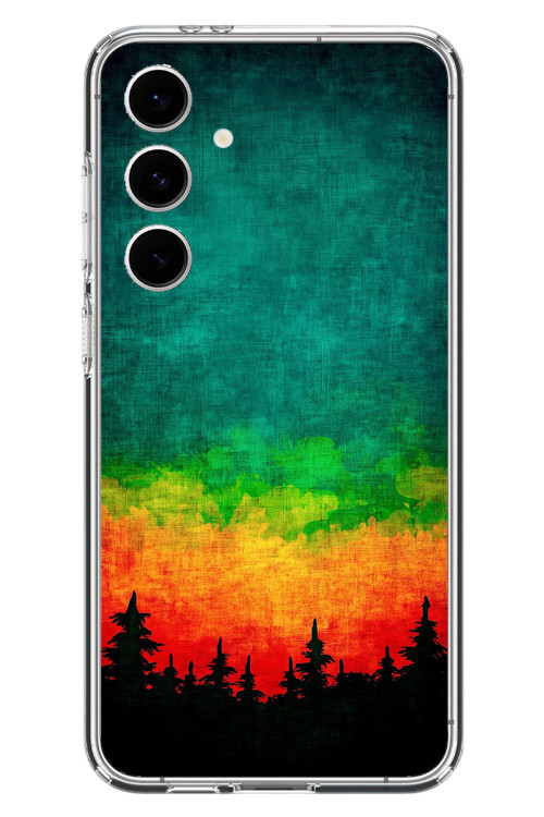 Samsung Galaxy S24 FE Uyumlu Orman Gecesi Renkli Baskılı Silikon Kılıf