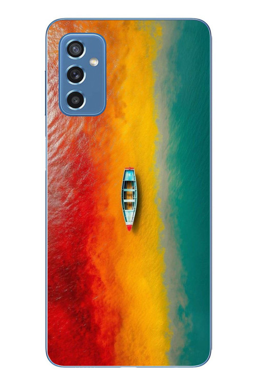 Samsung Galaxy M52 Uyumlu Rengarenk Tekne Baskılı Silikon Kılıf