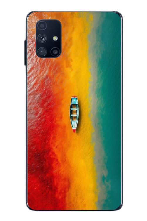 Samsung Galaxy M51 Uyumlu Rengarenk Tekne Baskılı Silikon Kılıf