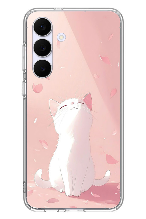 Samsung Galaxy S25 FE Uyumlu Minnoş Kedi Baskılı Silikon Kılıf