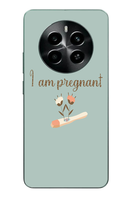 Realme 12 4G Uyumlu I'm Pregnant Baskılı Silikon Kılıf