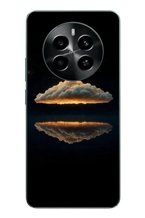Realme 12 4G Uyumlu Bulut Yansıması Baskılı Silikon Kılıf