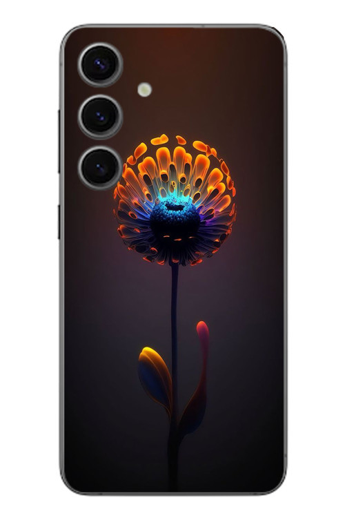 Samsung Galaxy S24 Uyumlu Büyülü Çiçek Baskılı Silikon Kılıf
