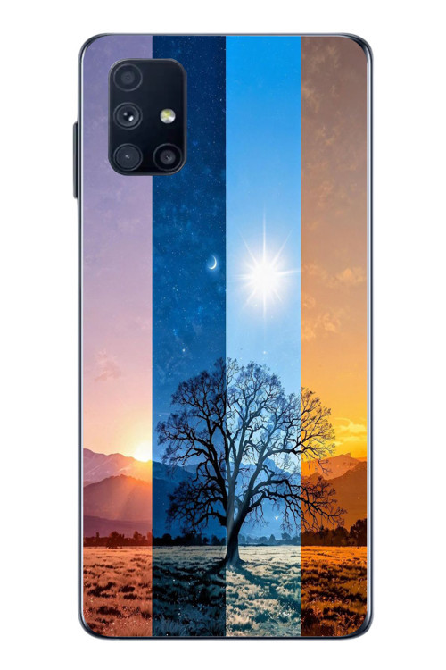 Samsung Galaxy M51 Uyumlu Gündoğumu Mevsimi Baskılı Silikon Kılıf