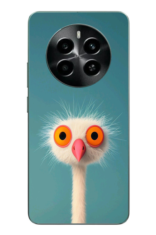 Realme 12 4G Uyumlu Şaşkın Hayvan Baskılı Silikon Kılıf