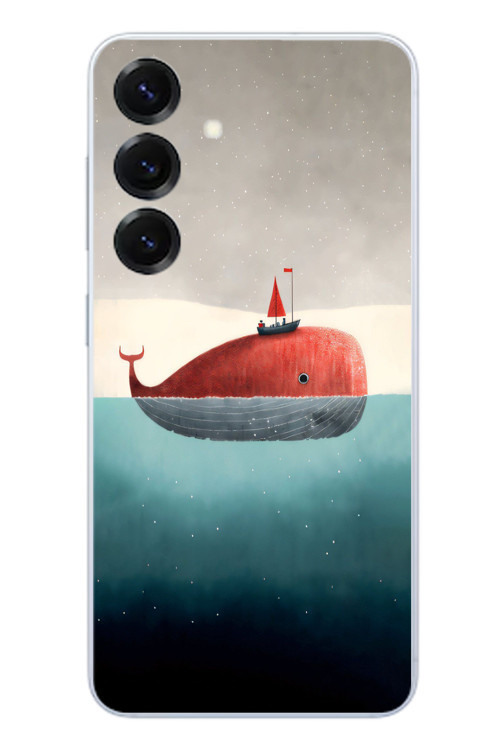 Samsung Galaxy S25 Uyumlu Balina Baskılı Silikon Kılıf