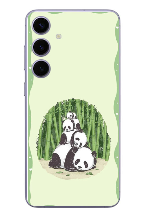 Samsung Galaxy S24 Plus Uyumlu Panda Ailesi Baskılı Silikon Kılıf
