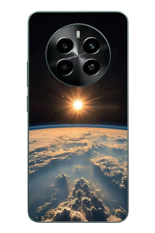Realme 12 4G Uyumlu Uzay Günbatımı Baskılı Silikon Kılıf