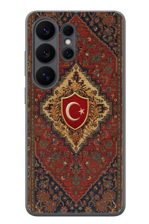 Samsung Galaxy S26 Ultra Uyumlu Türkiye Bayraklı Halı Baskılı Silikon Kılıf