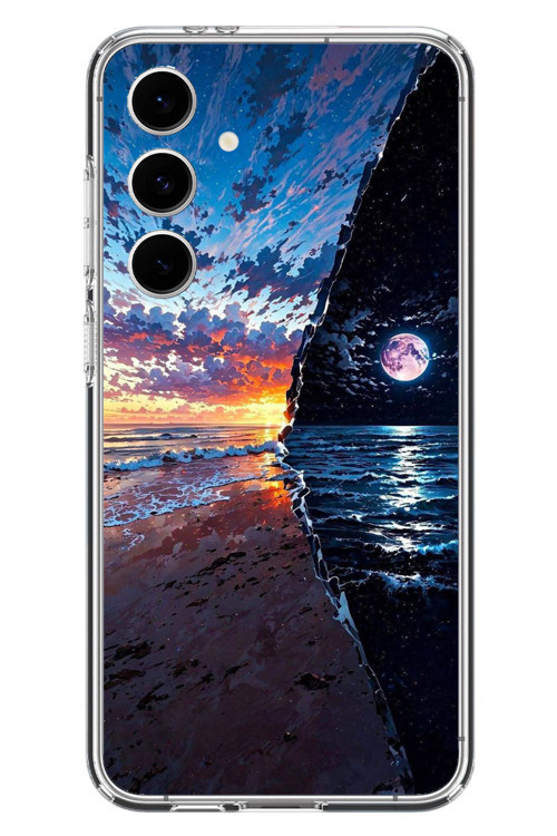 Samsung Galaxy S24 FE Uyumlu Deniz Günbatımı Baskılı Silikon Kılıf
