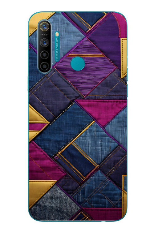 Realme 5i Uyumlu Kot Deseni Baskılı Silikon Kılıf