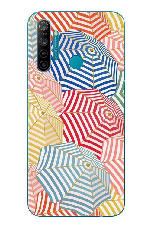 Realme 5i Uyumlu Şemsiyeler Baskılı Silikon Kılıf