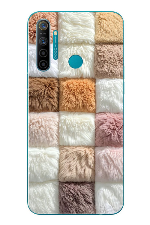 Realme 5i Uyumlu Pofuduk Desenler Baskılı Silikon Kılıf